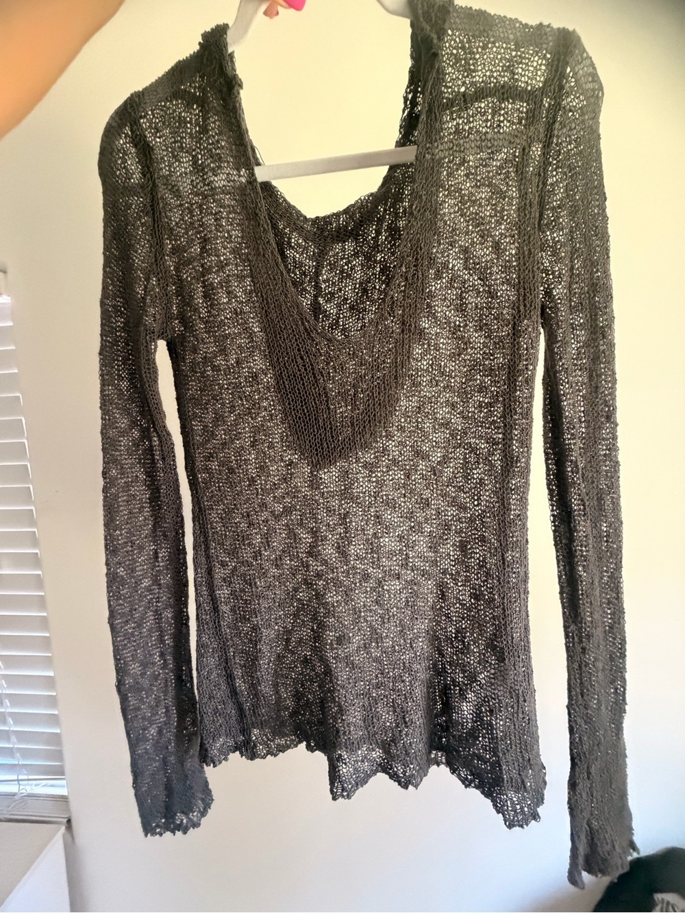 Jaded London Naia Loose Knit Hooded Top, S